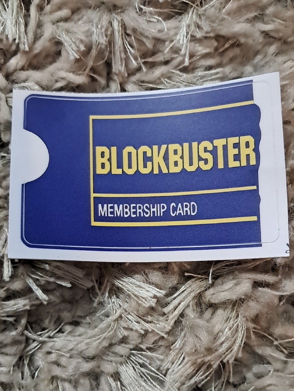 Blockbuster Blue & Yellow Membership Card Sticker